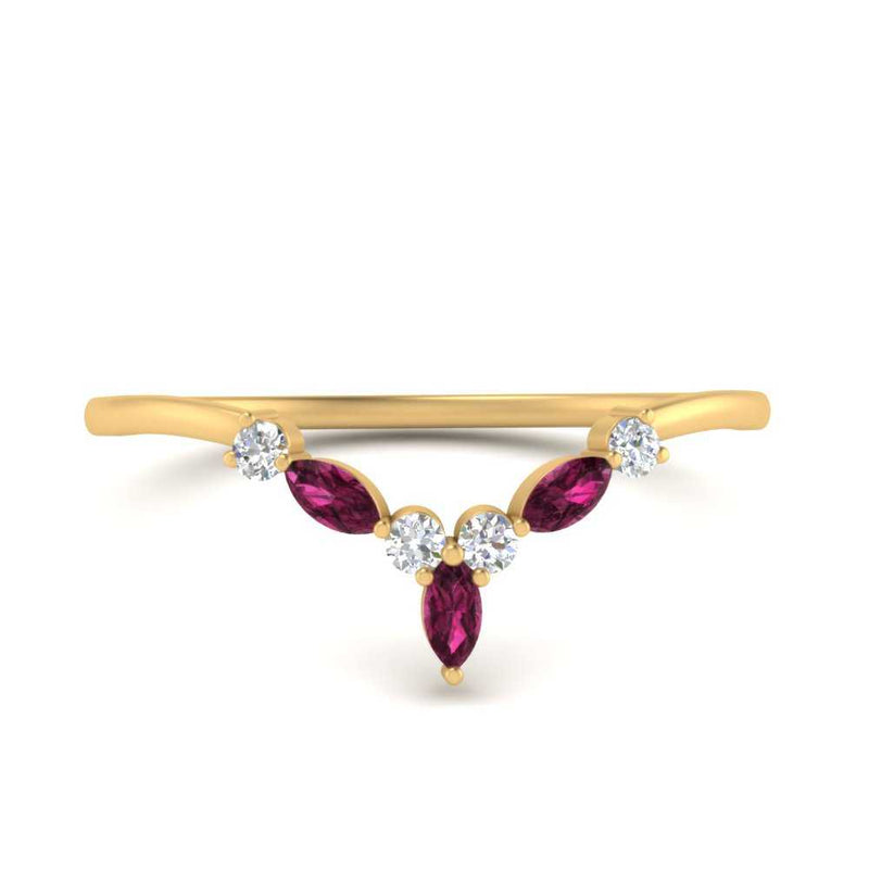 Crown Marquise And Round Band