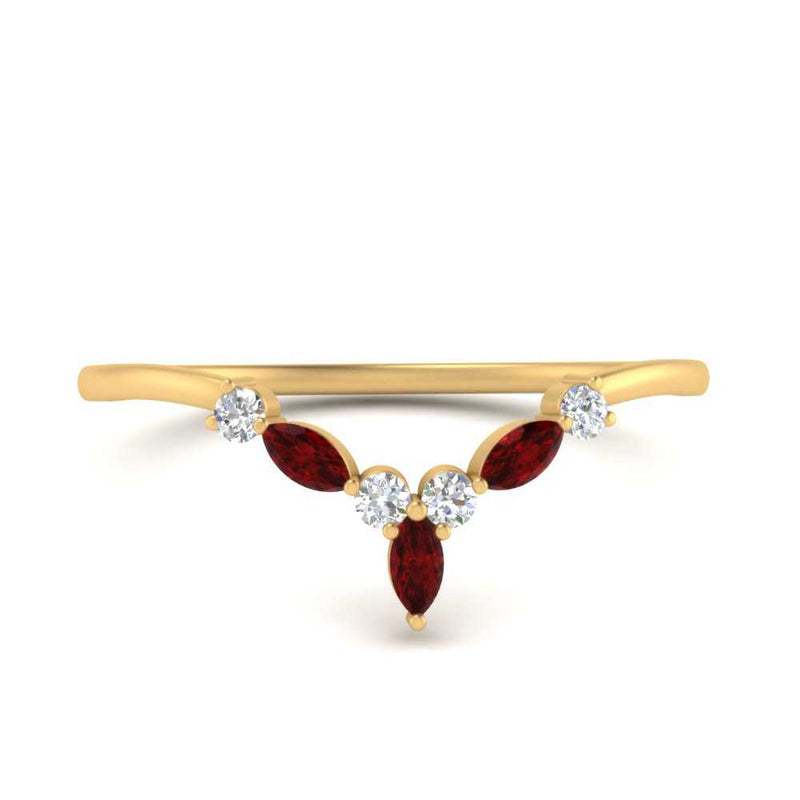Crown Marquise And Round Band
