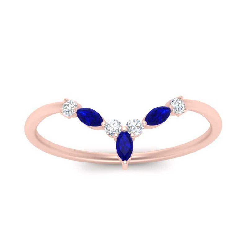 Crown Marquise And Round Band