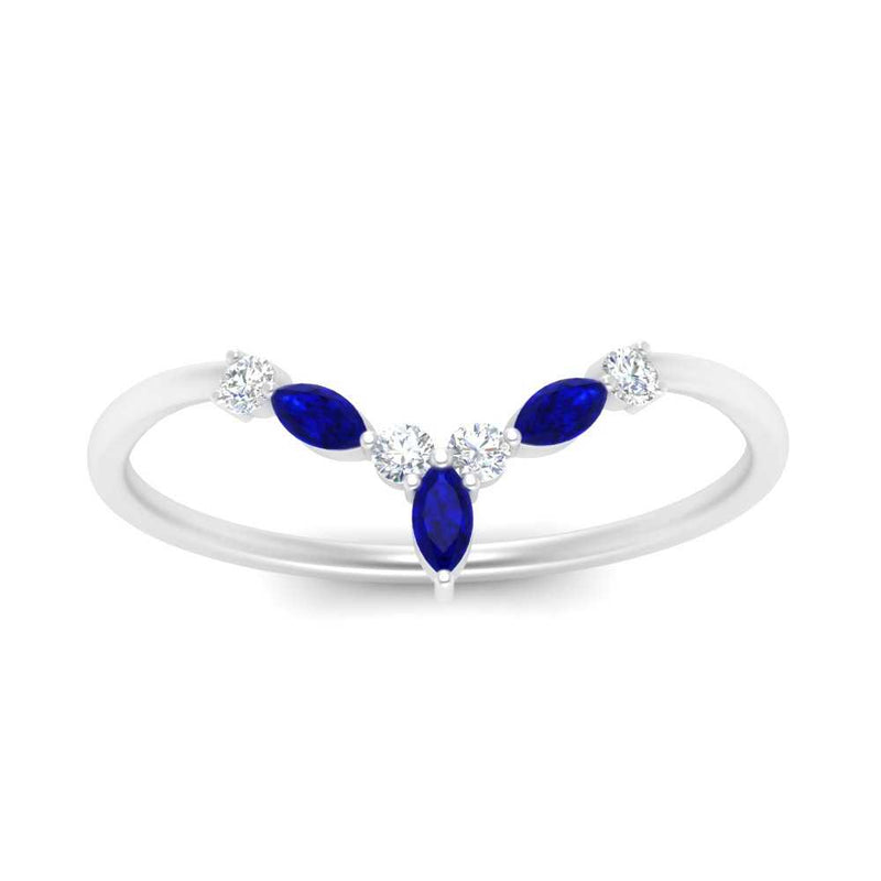 Crown Marquise And Round Band
