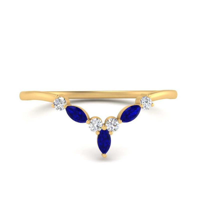 Crown Marquise And Round Band