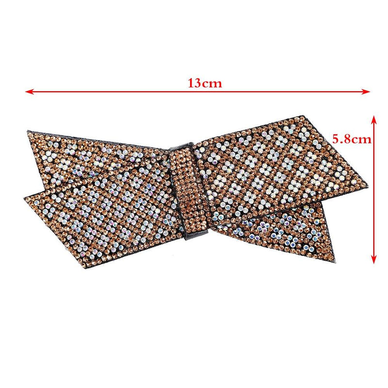 Crystal Big Bow Hair Clips For Women Girls Hair Accessories Rhinestone Hairpins Plastic Hairgirps Retro Barrette Headwear Gorgeous Hair Accessories For Women