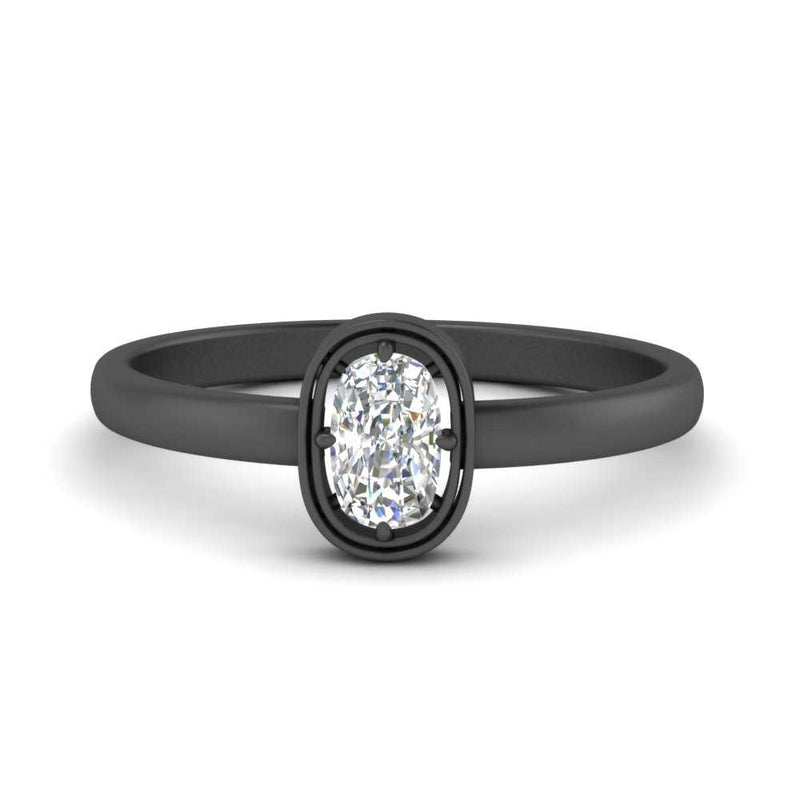 Cushion Cut Bezel Solitaire Ring