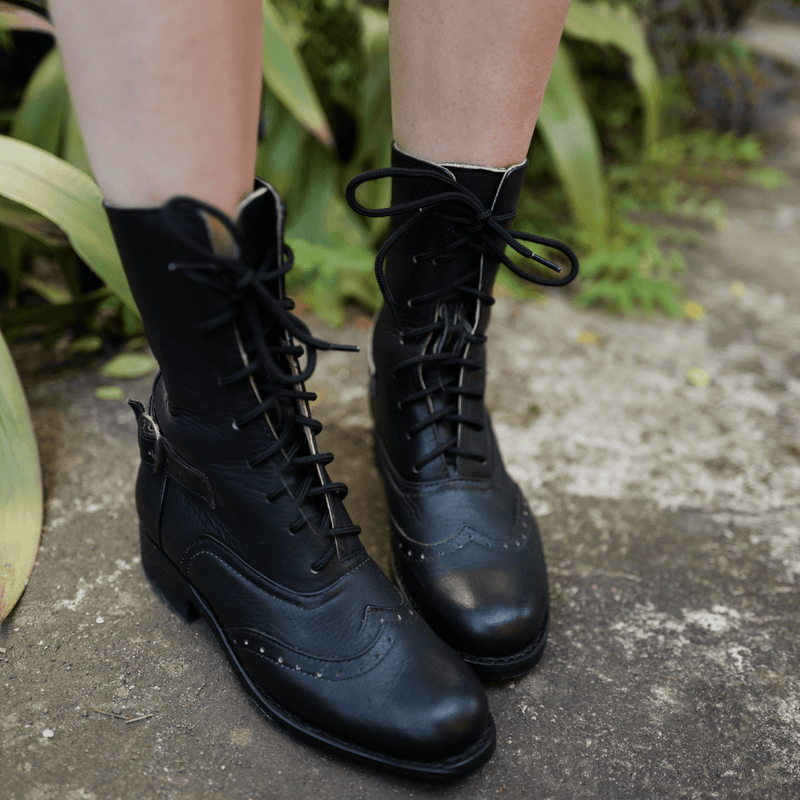 Custom Handmade Lace Up Victorian Boots