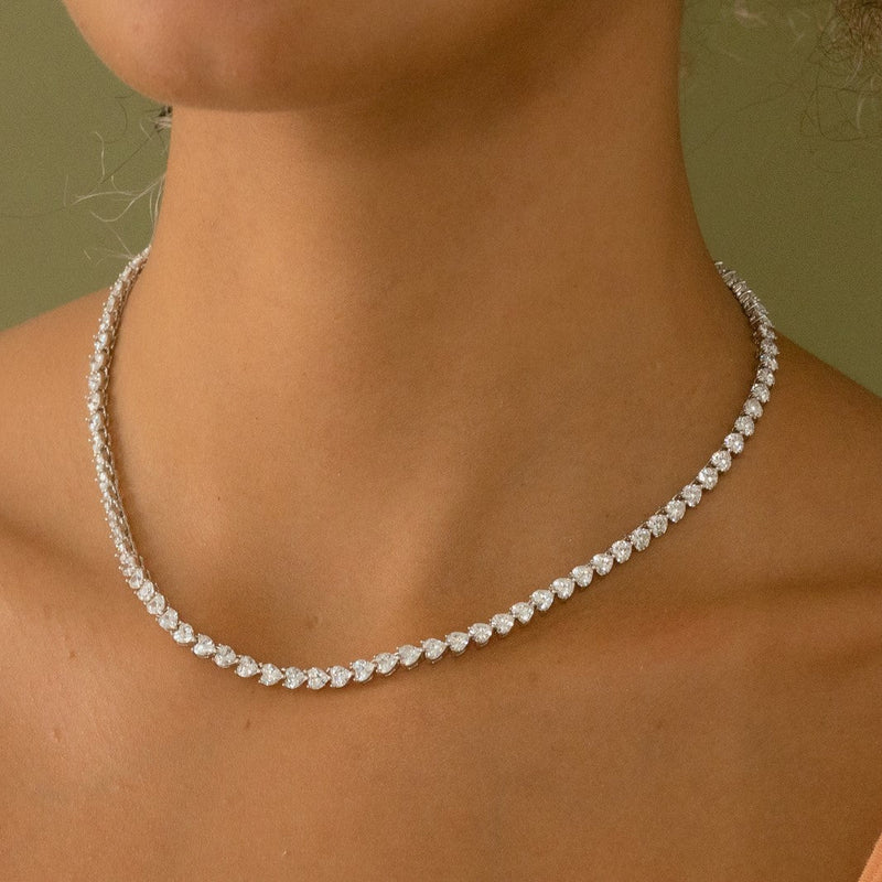 Heart Cut Tennis Chain