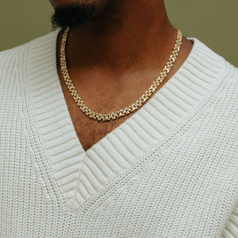 Men's Iced Tribal Chain