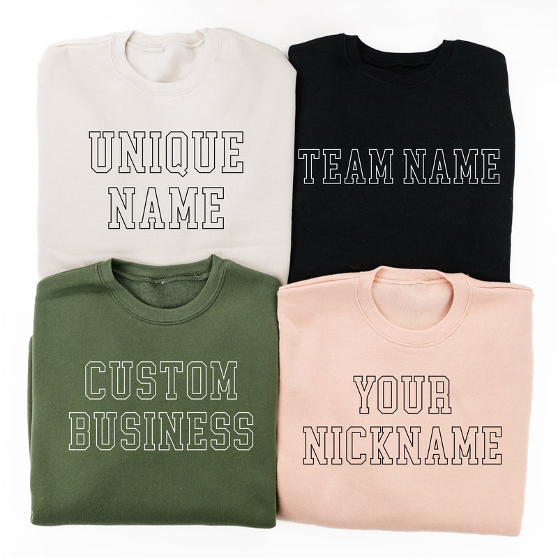 Embroidered SUPER-SOFT Fleece - Enter Your Custom Name - Outline Name