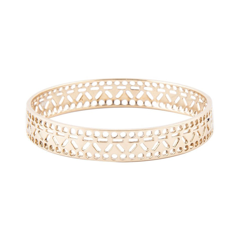 Cut it Out Bangle Golden Bracelet