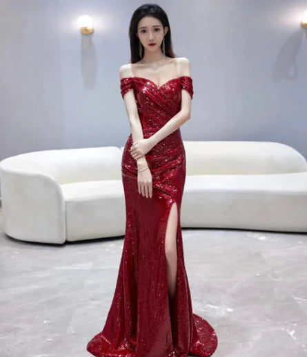One-Shoulder High-End Affordable Luxury White Dress