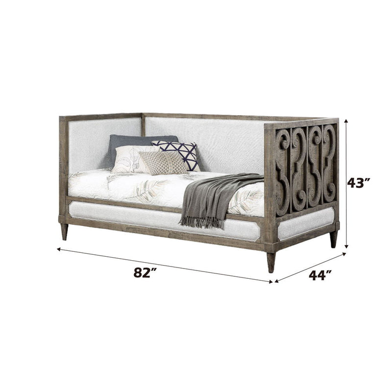 Artesia - Twin Daybed - Tan Fabric & Salvaged Natural