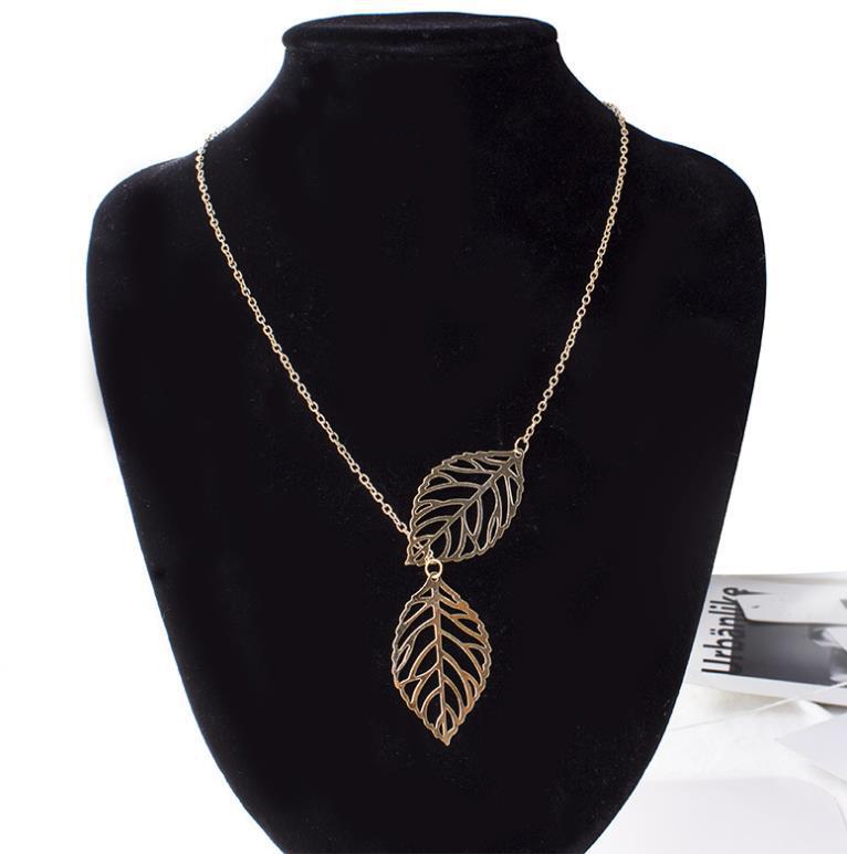 Two Leaves Leaf Necklaces