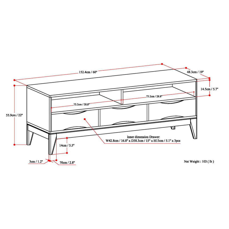 Harper - Handcrafted TV Media Stand