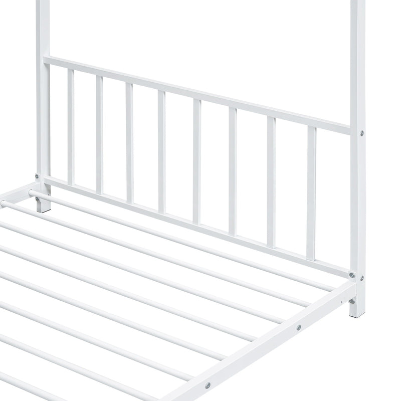 Metal House Platform Bed With Modern Design And Durable Frame