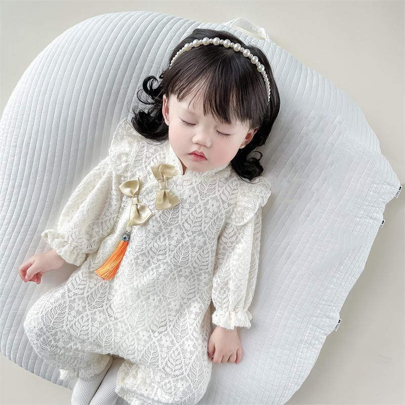 Princess Lace Long-sleeve Children's Romper Bodysuit