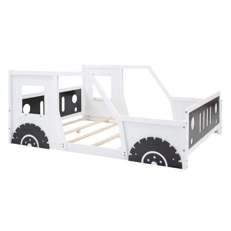 Classic Car Shaped Platform Bed With Wheels