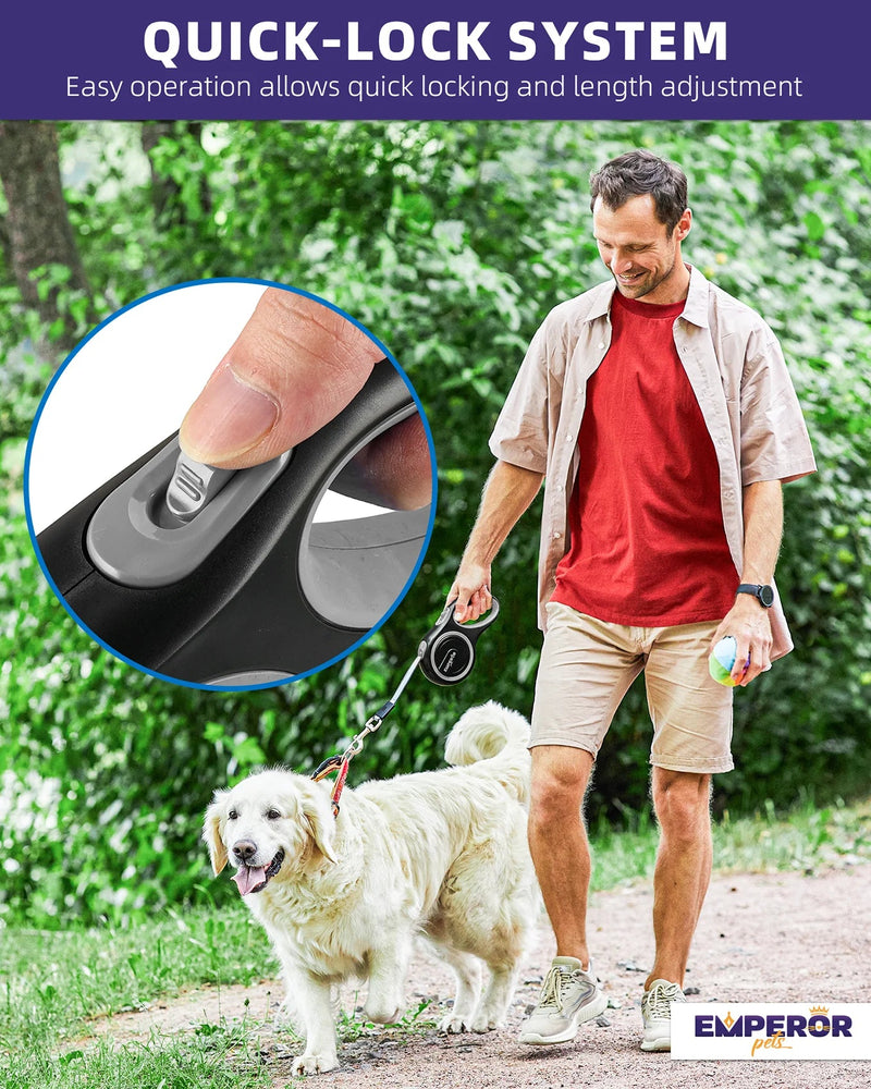 Unleash Adventure! 🌟 16ft Heavy-Duty Retractable Leash for Large Dogs (up to 110lbs) 🐾
