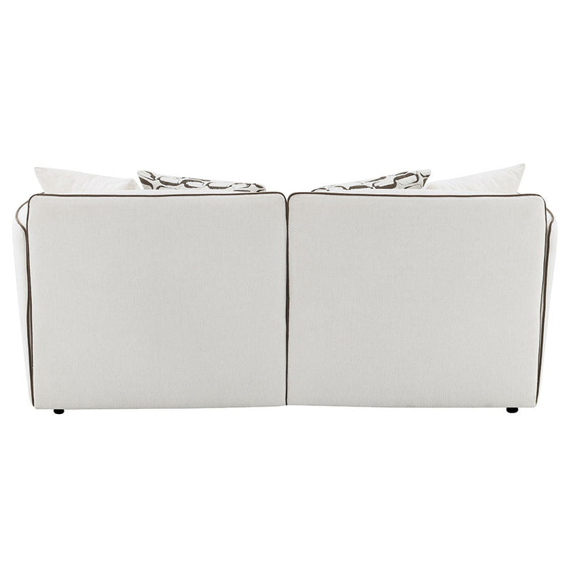 Yolanda - Loveseat With 4 Pillows - Beige Chenille