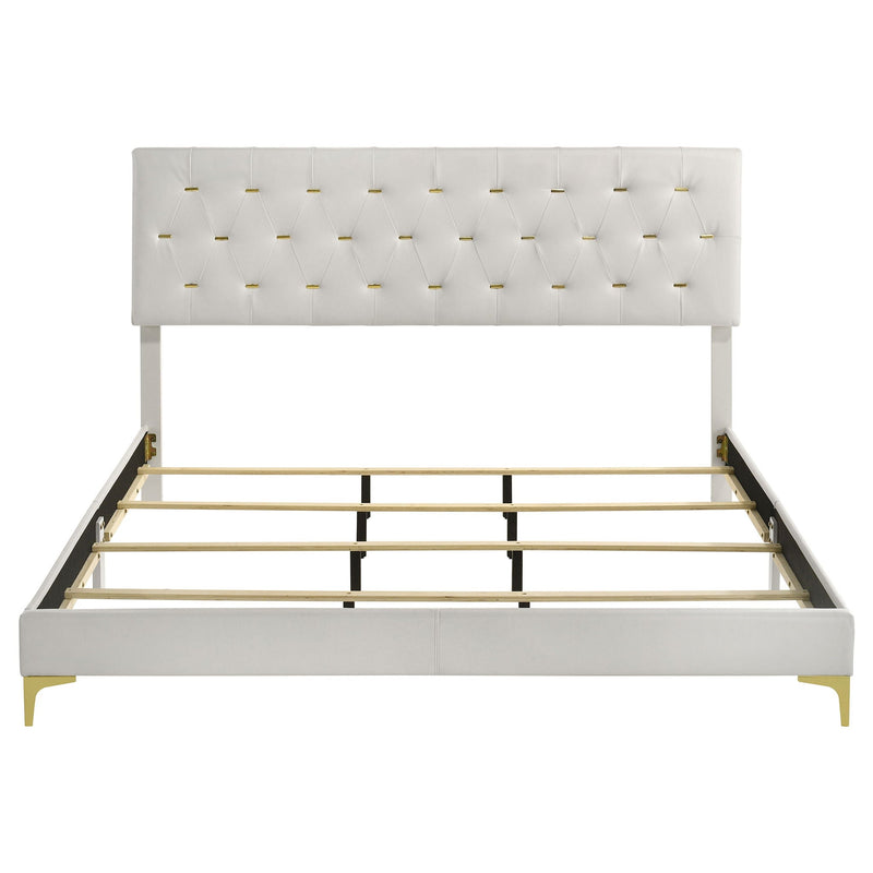 Kendall Upholstered Eastern King Panel Bed White