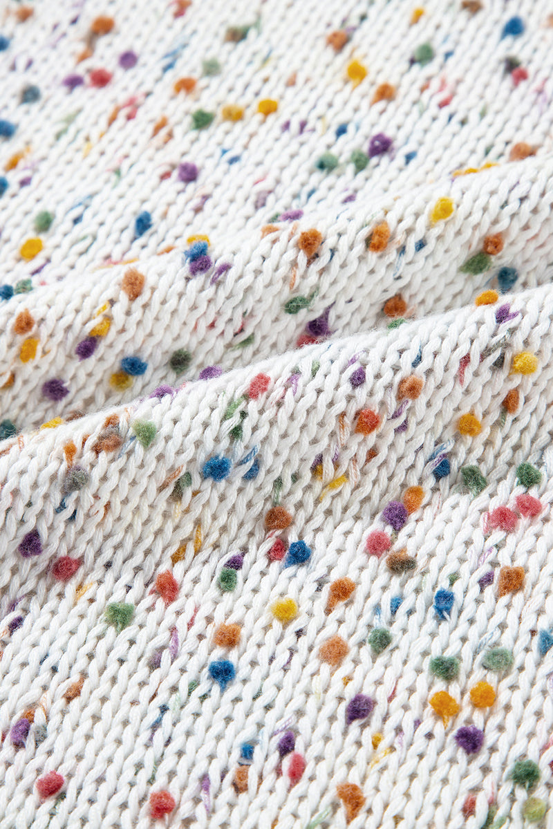 Ailany Confetti Rib Knit Long Sleeve Cardigan