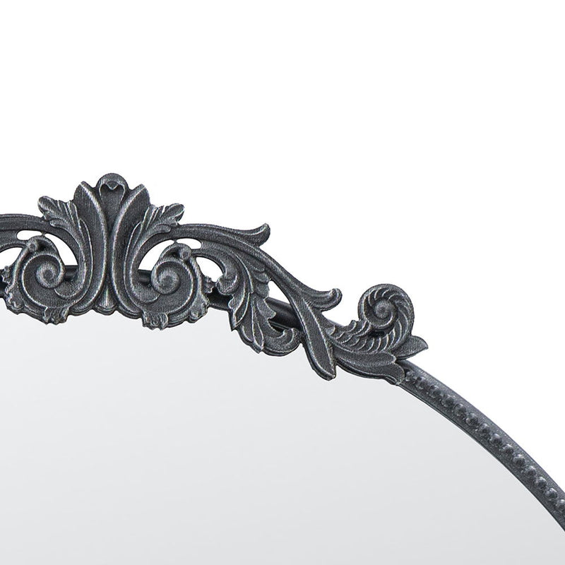Classic Design Mirror With Baroque Inspired Frame For Bathroom, Entryway Console Lean Against Wall