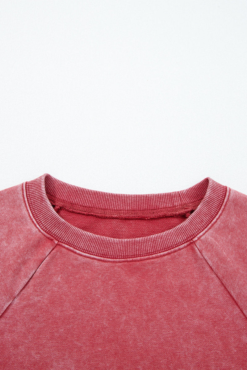 Liberty Raw Hem Crop Sweatshirt