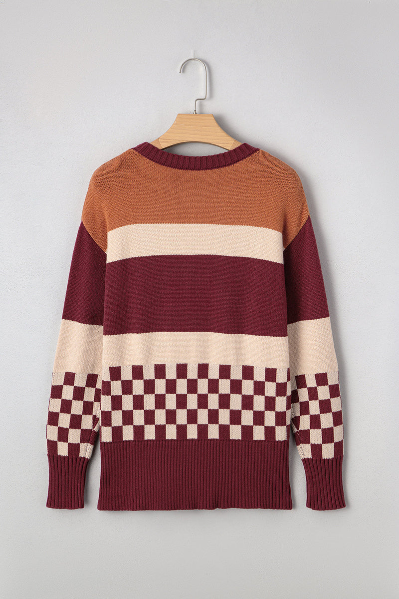 Noelle Checkered Knitted Sweater