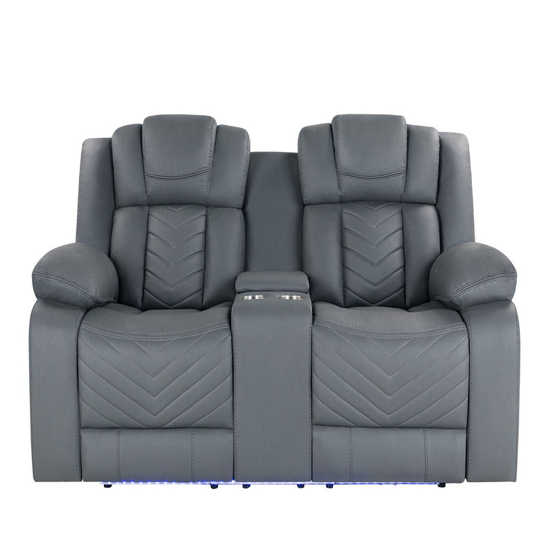 Raize - Power Living Room Set With Storage Console And Cup Holders