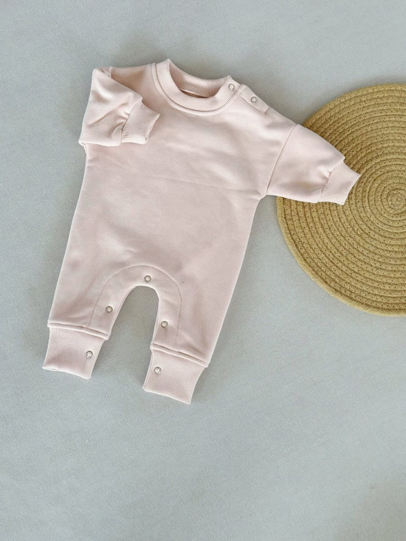 Children's Fleece Solid Color Stylish Thick Romper Jumpsuit