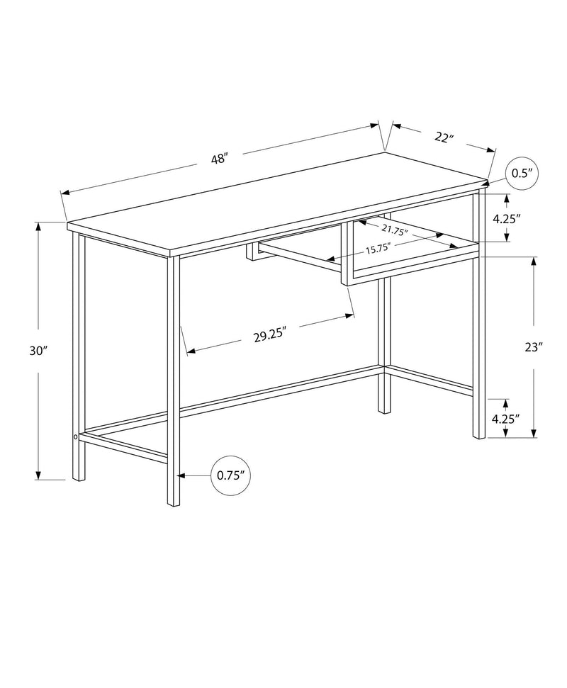 Computer Desk For Home Office, Compact Modern Design, Contemporary & Modern