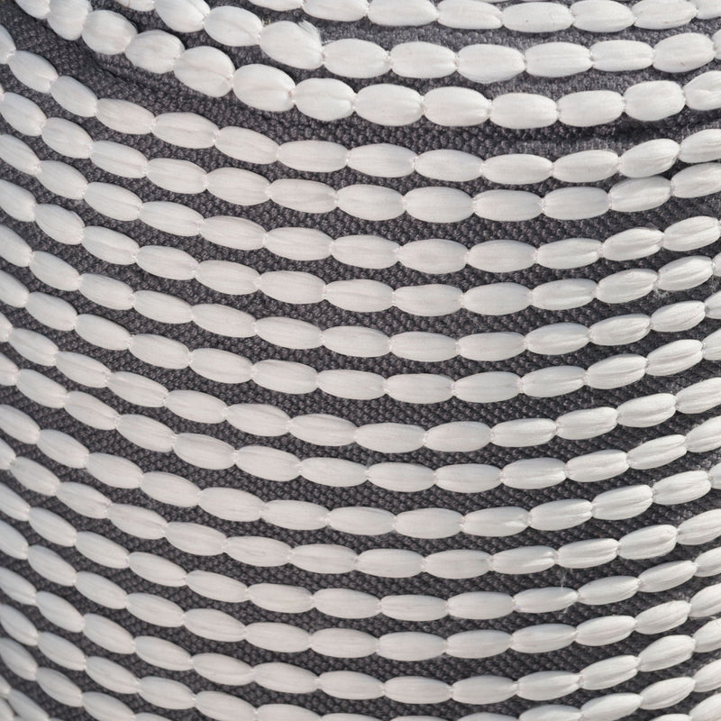 River - Handcrafted Cylindrical Pouf Water Resistant Fabric