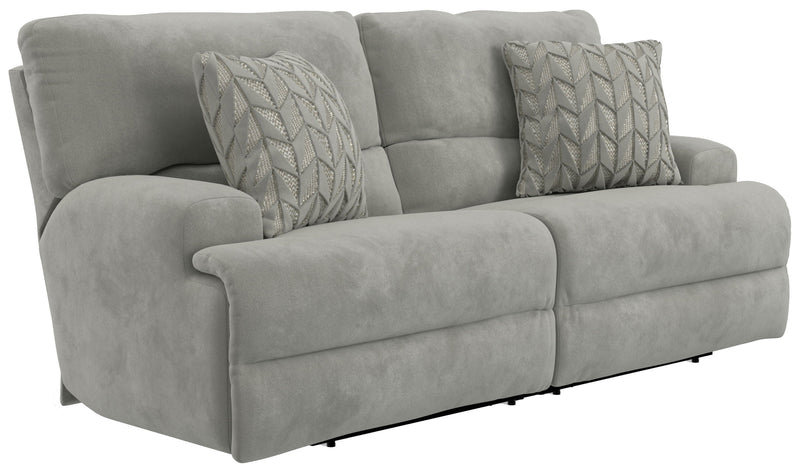 Renaldo - Power Sofa With Zero Gravity Recline - Stone