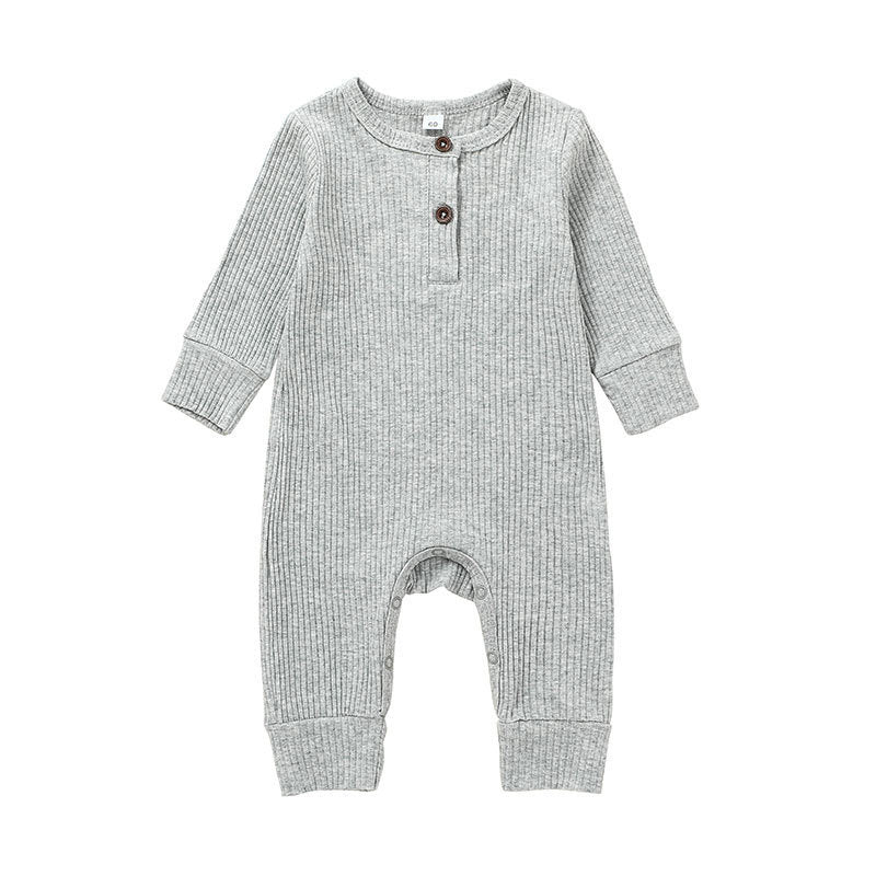 New Baby Jumpsuit Sunken Stripe Trousers Romper Western Style