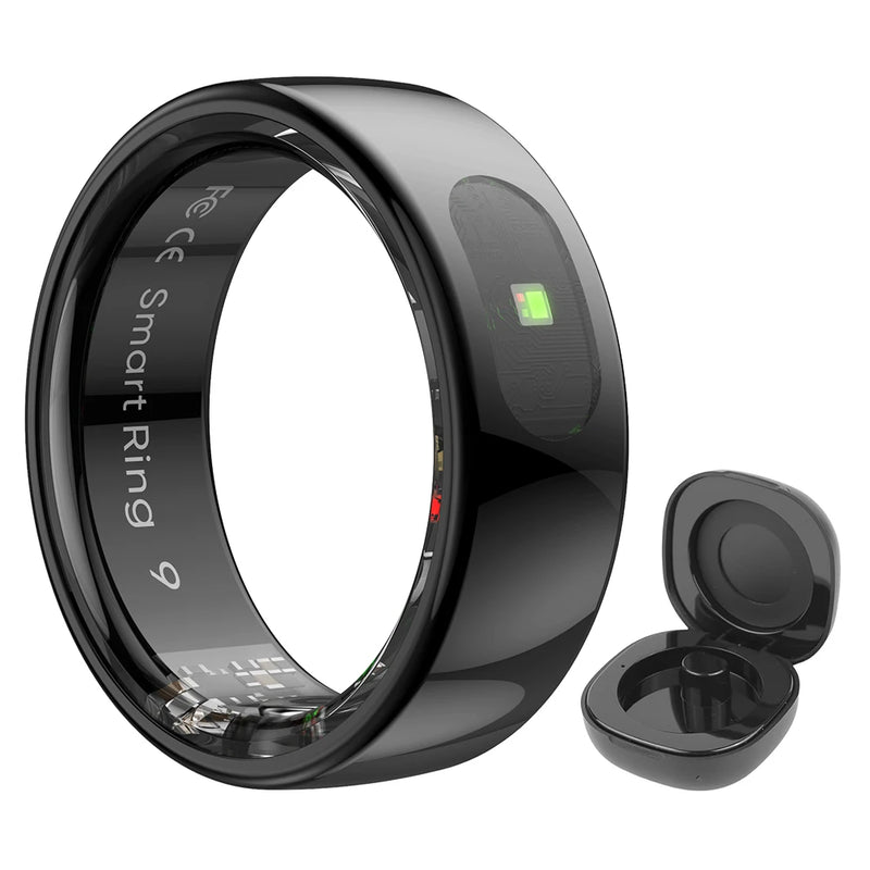 Smart Ring R08 Womens Men Electronic Smartring 5ATM Waterproof Sports Fitness Tracker Sleep Tracker for Xiaomi Samsung Phone