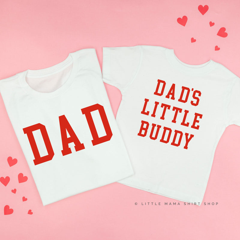 Dad - Varsity Straight Line / Dad's Little Buddy - Set of 2 Tees