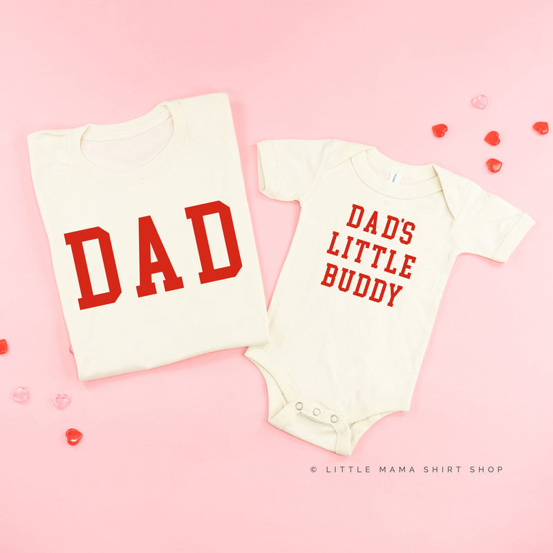 Dad - Varsity Straight Line / Dad's Little Buddy - Set of 2 Tees