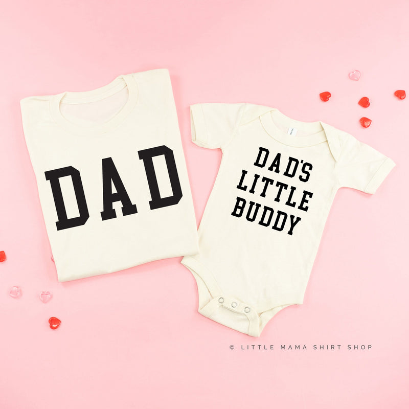 Dad - Varsity Straight Line / Dad's Little Buddy - Set of 2 Tees