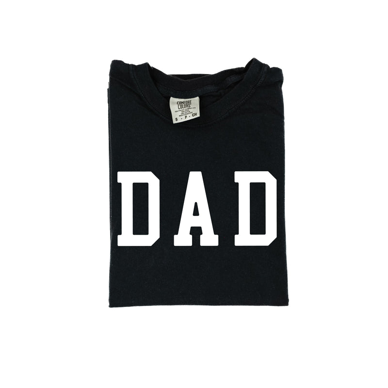 Dad - Varsity Straight Line - Comfort Colors Tee