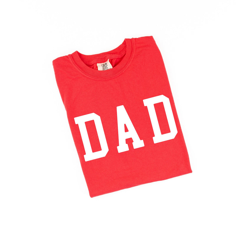 Dad - Varsity Straight Line - Comfort Colors Tee