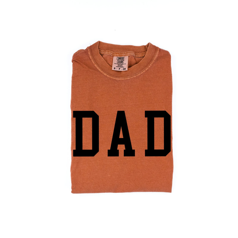 Dad - Varsity Straight Line - Comfort Colors Tee