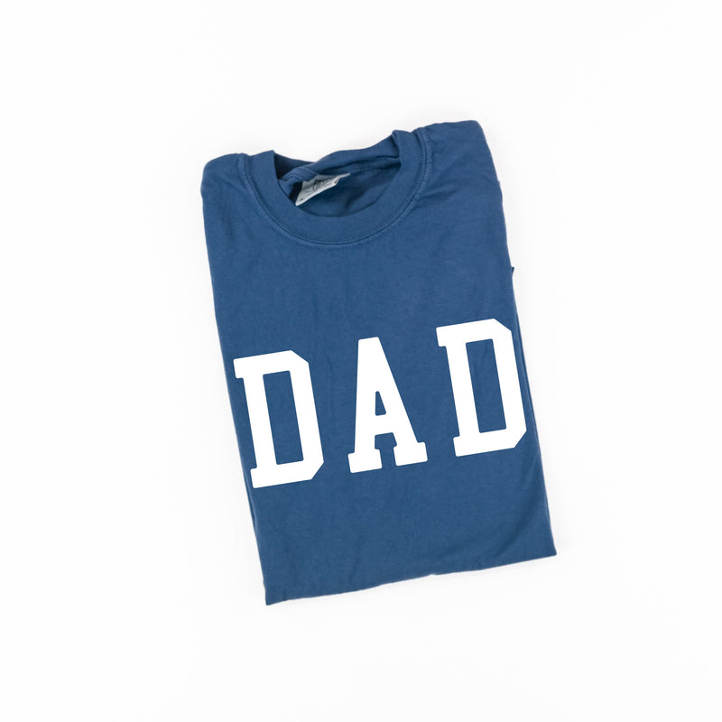 Dad - Varsity Straight Line - Comfort Colors Tee