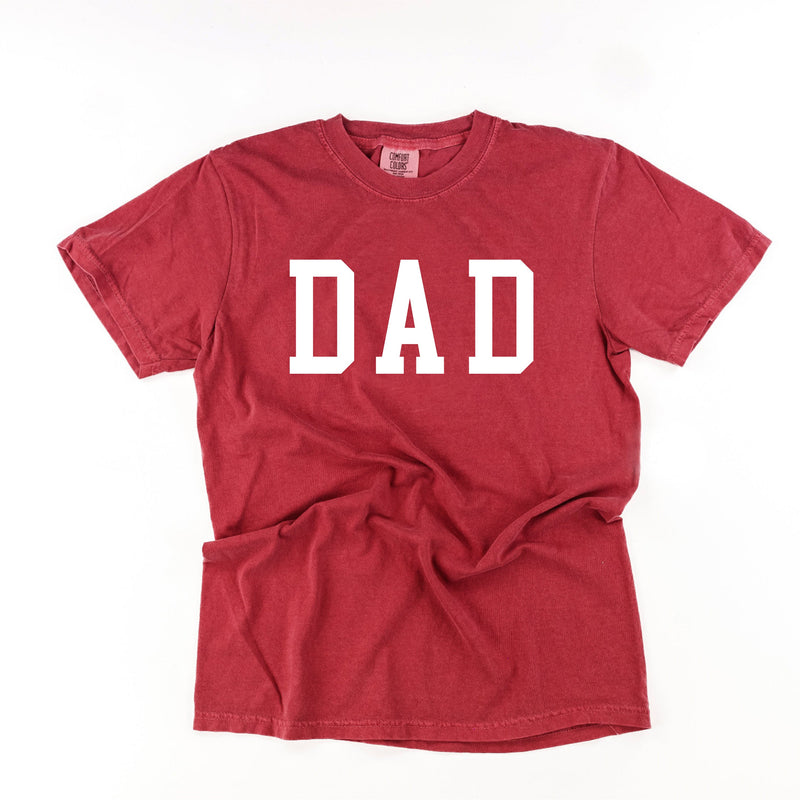 Dad - Varsity Straight Line - Comfort Colors Tee