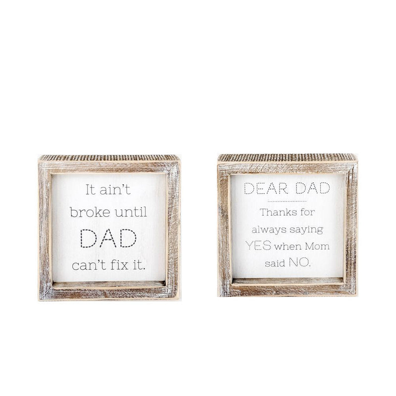 Dad Said Yes Double Sided 6 Inch Wooden Framed Sign Wedding Proposal Photo Prop Keepsake