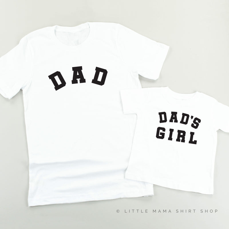 Dad - Arched Varsity / Dad's Girl - Set of 2 Tees