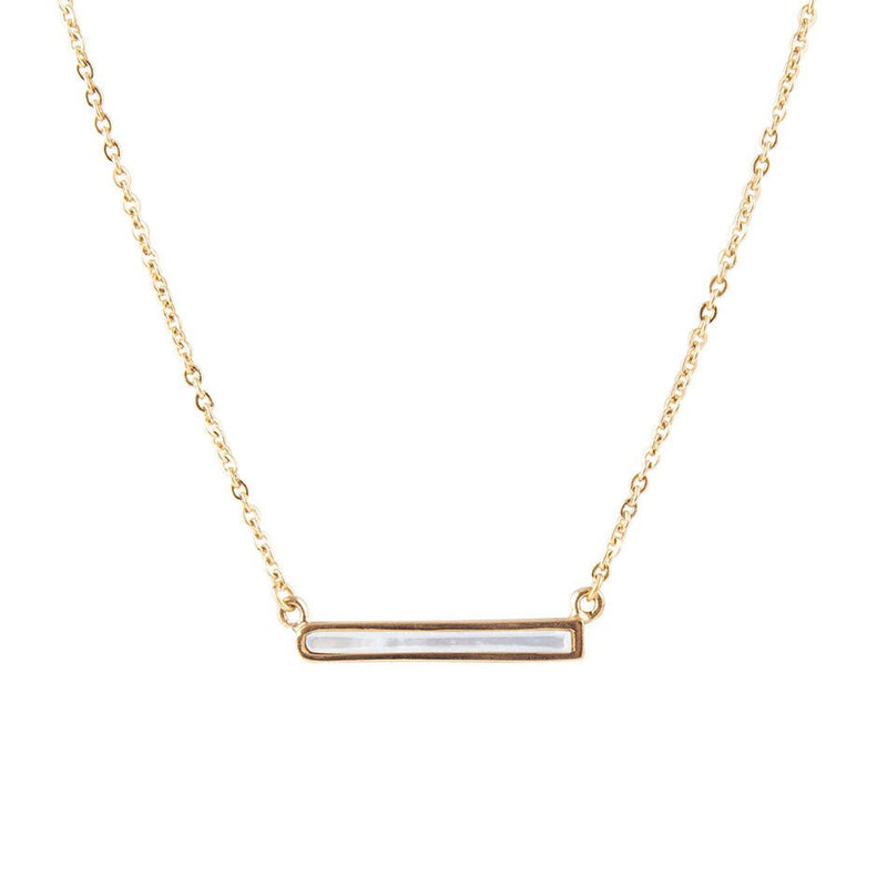 Dainty Mother of Pearl Bar Necklace