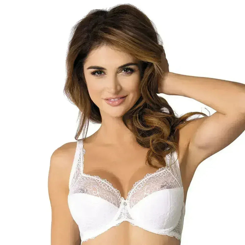 Semi Sheer Lace Padded Bra Gorteks Scarlet Black