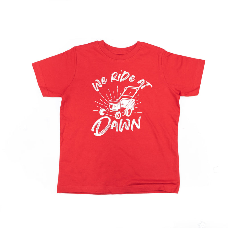 We Ride at Dawn - (Choose Your Mower) - Child Tee