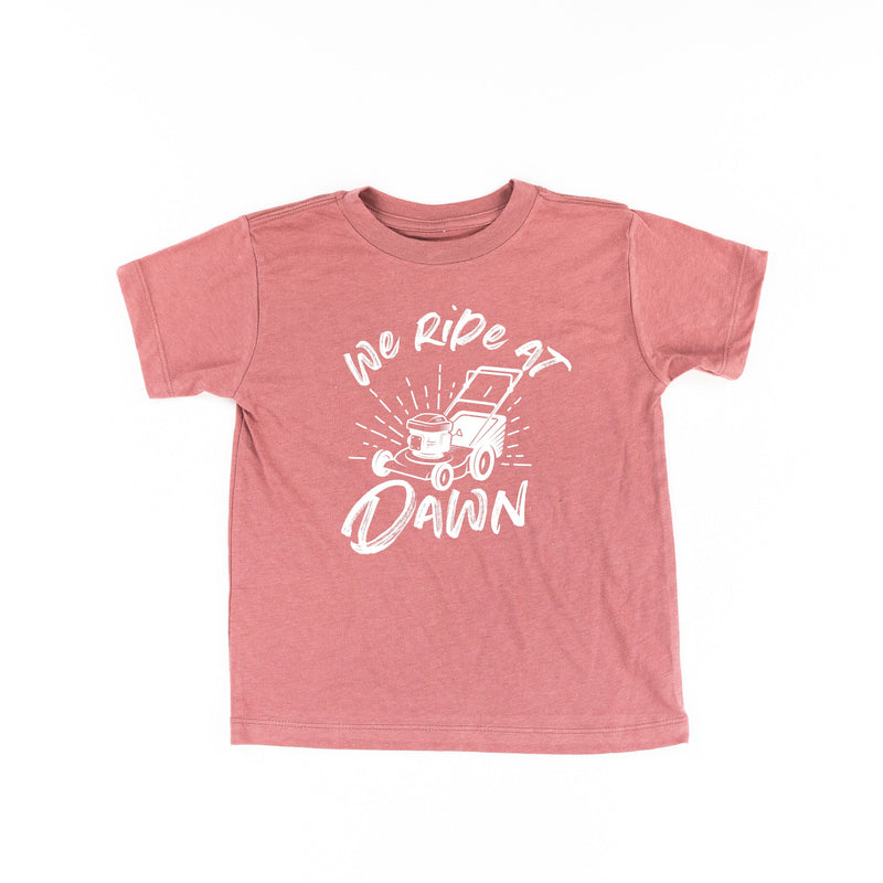 We Ride at Dawn - (Choose Your Mower) - Child Tee