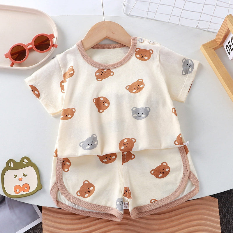 Children's Short-Sleeve Set Baby Summer T-Shirt Two-Piece Set