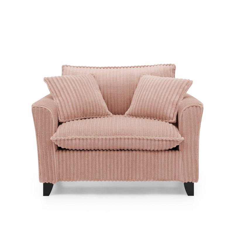 Lazy sofa chair, comfortable single-person sofa chair, with a backrest and soft seat cushion, having armrests on both sides, suitable for living room and bedroom - Pink