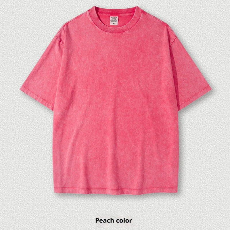 Washed Round Neck Short Sleeve Batik Children's T-shirt